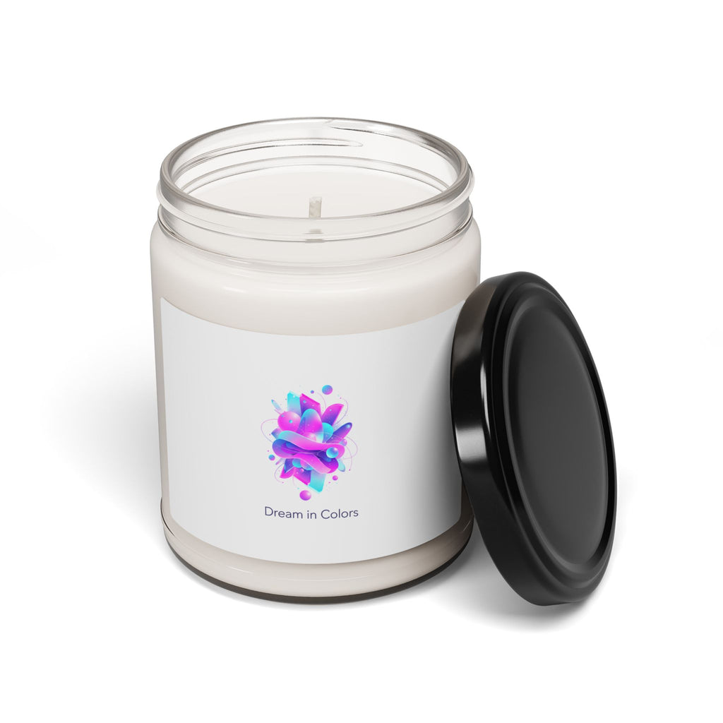 Dreamscape AI Abstract Candle | Soy Jar, Surreal Gradient Art
