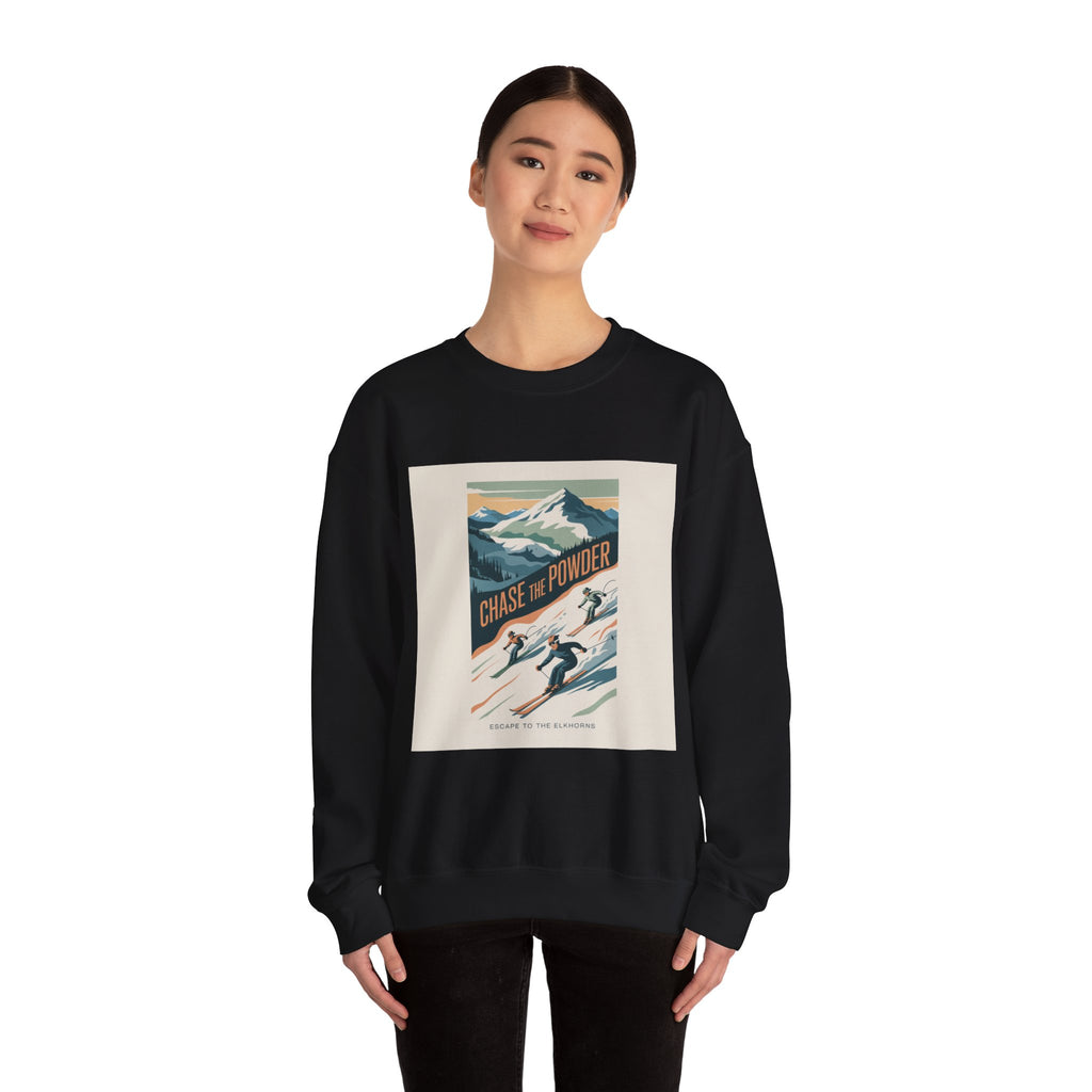 Chase the Powder Ski Crewneck Sweatshirt