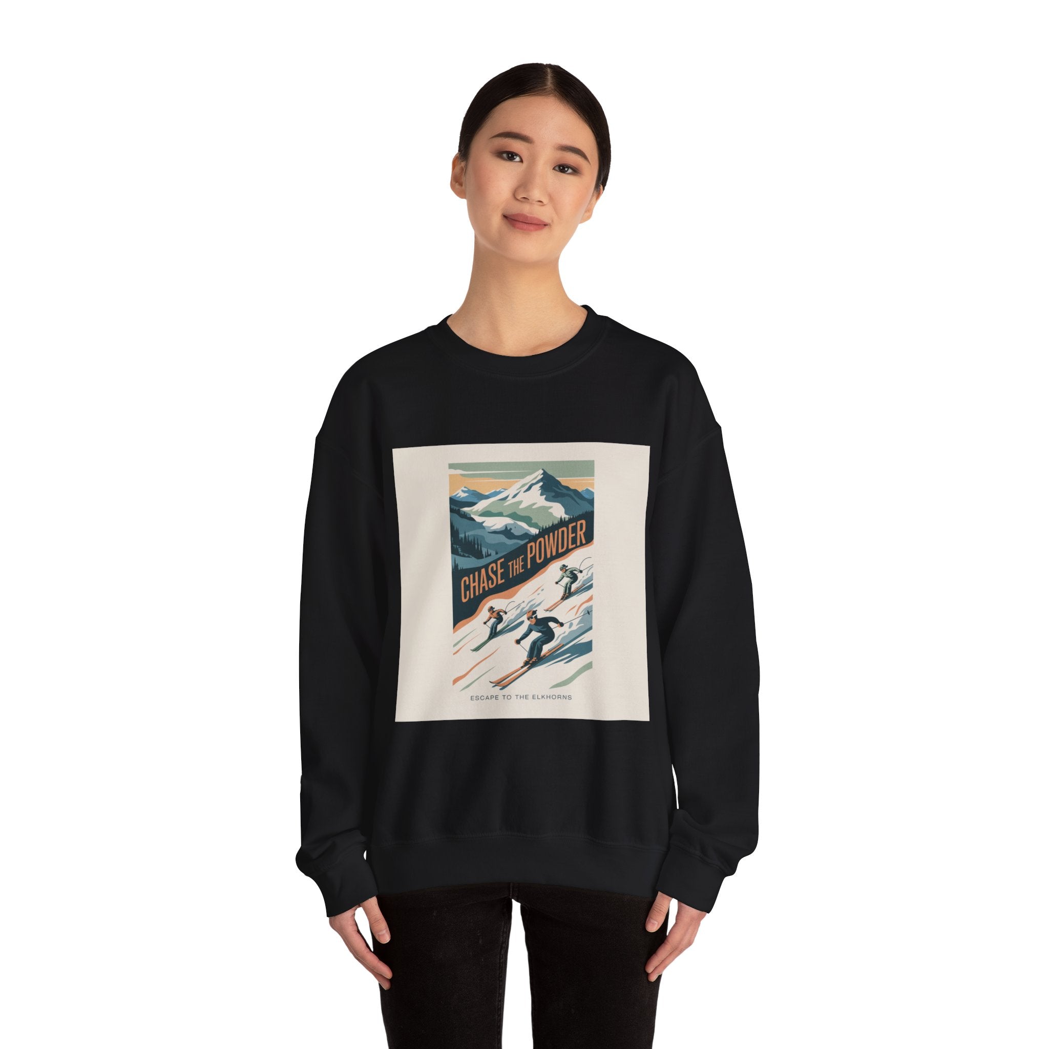Chase the Powder Ski Crewneck Sweatshirt
