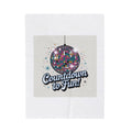 Velveteen Plush Blanket — "Countdown to Fun!" Disco Ball Party Throw