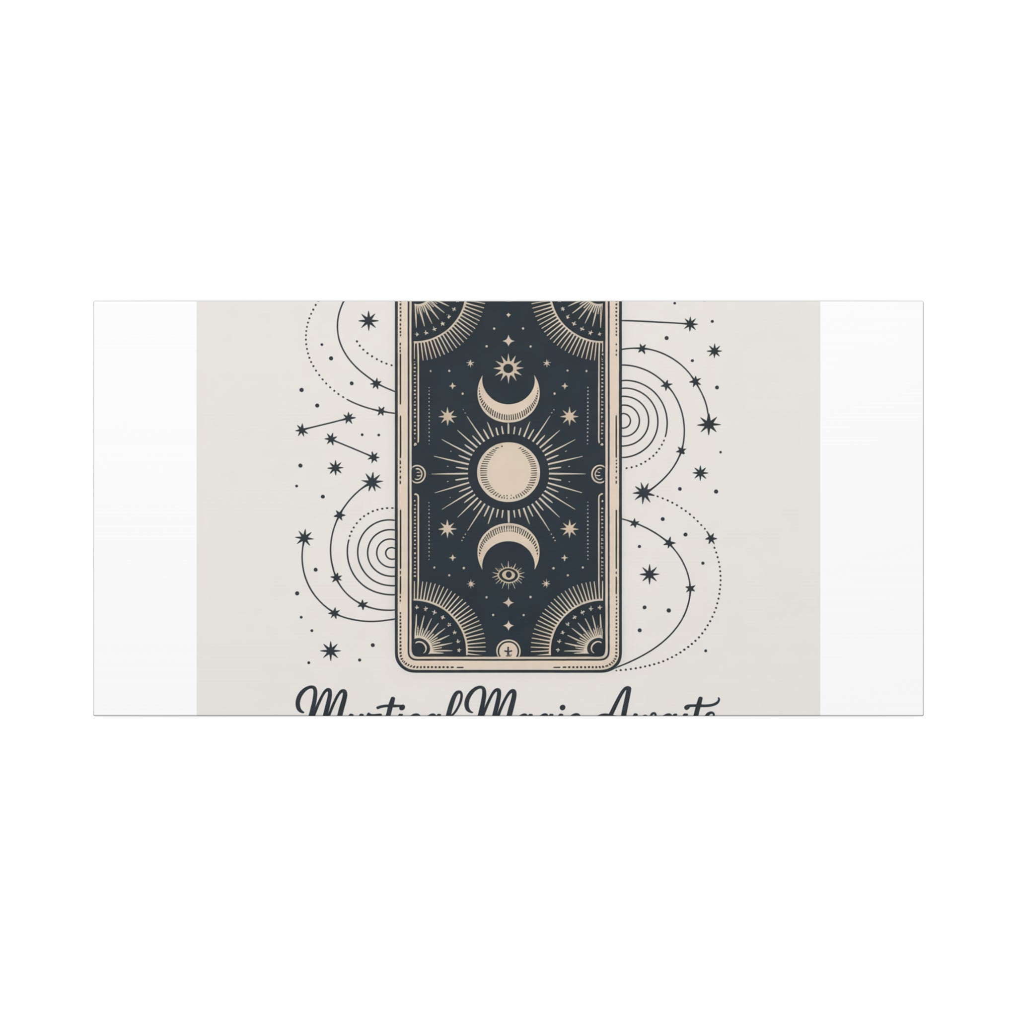 Mystical Magic Awaits Canvas Wall Art — Tarot Moon Sun Spiritual Decor
