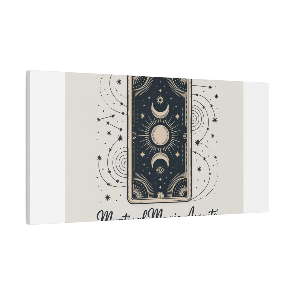 Mystical Magic Awaits Canvas Wall Art — Tarot Moon Sun Spiritual Decor