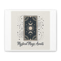 Mystical Magic Awaits Canvas Wall Art — Tarot Moon Sun Spiritual Decor