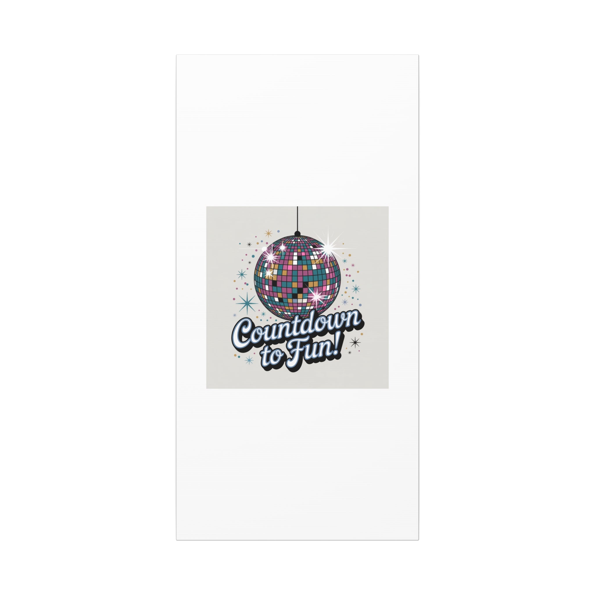 Countdown to Fun! Disco Ball Matte Canvas Wall Art