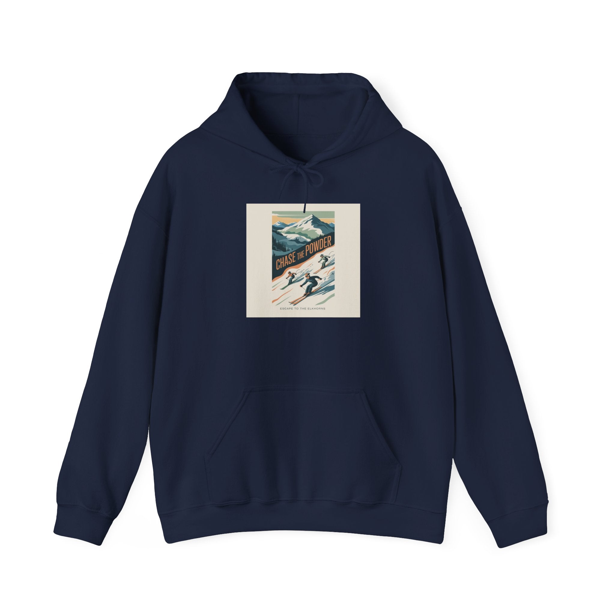 Ski Resort Vintage Poster Hoodie — Retro Mountain Skiing Sweatshirt