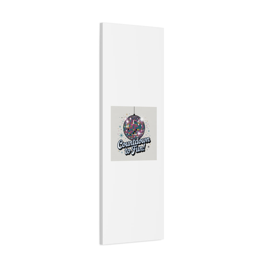 Countdown to Fun! Disco Ball Matte Canvas Wall Art