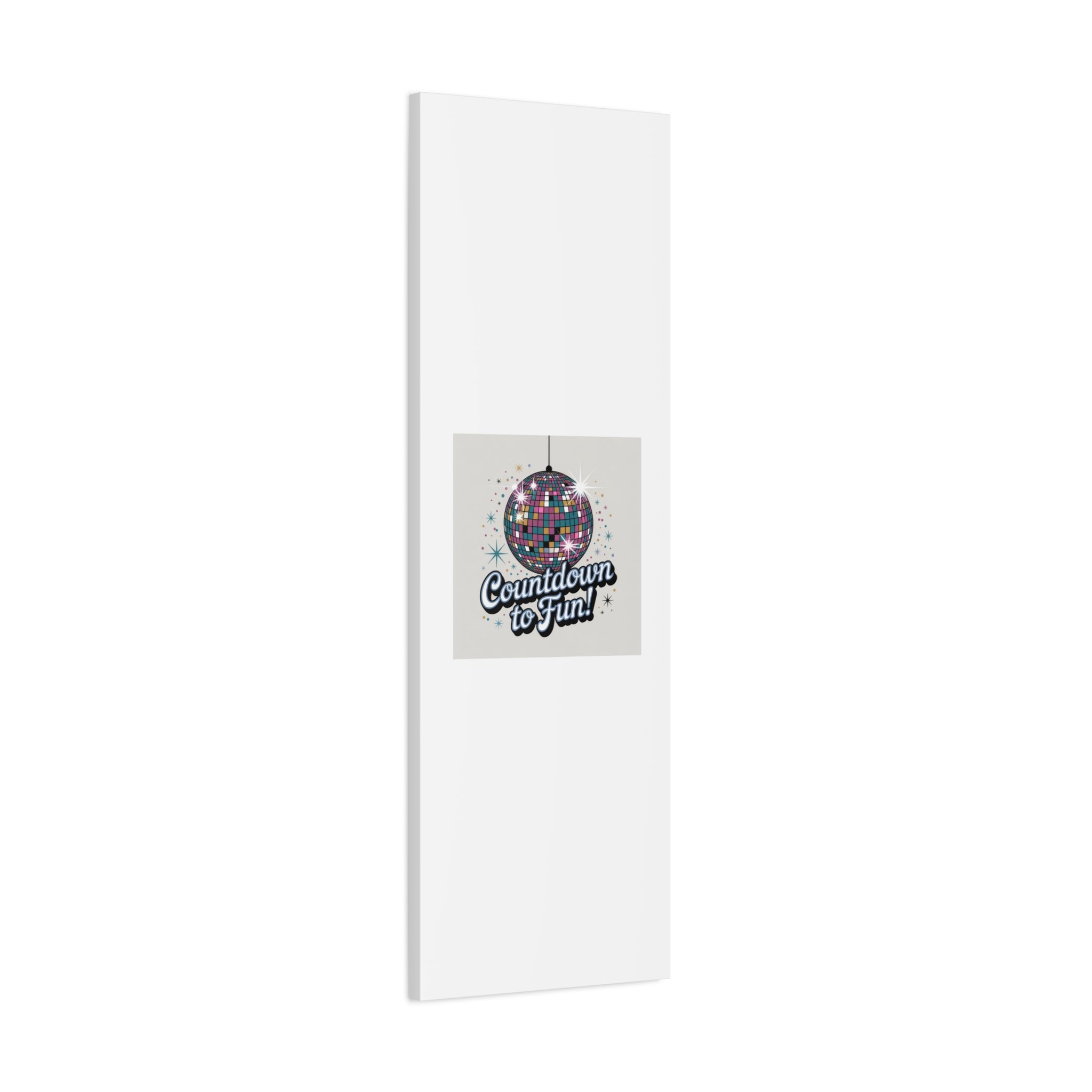 Countdown to Fun! Disco Ball Matte Canvas Wall Art