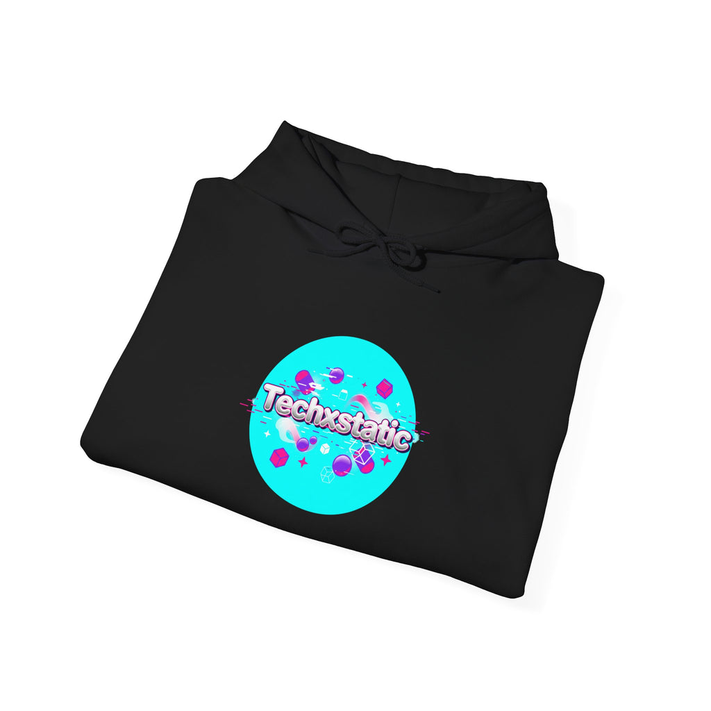 Cyber Holo Technostatic Hoodie | Y2K cyber nostalgia, chrome text