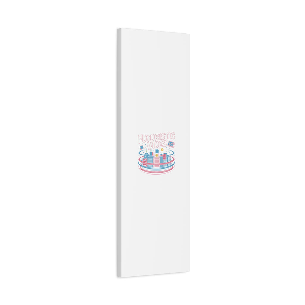 Futuristic Vibes Canvas, Y2K cyber holo aesthetic, retro tech print