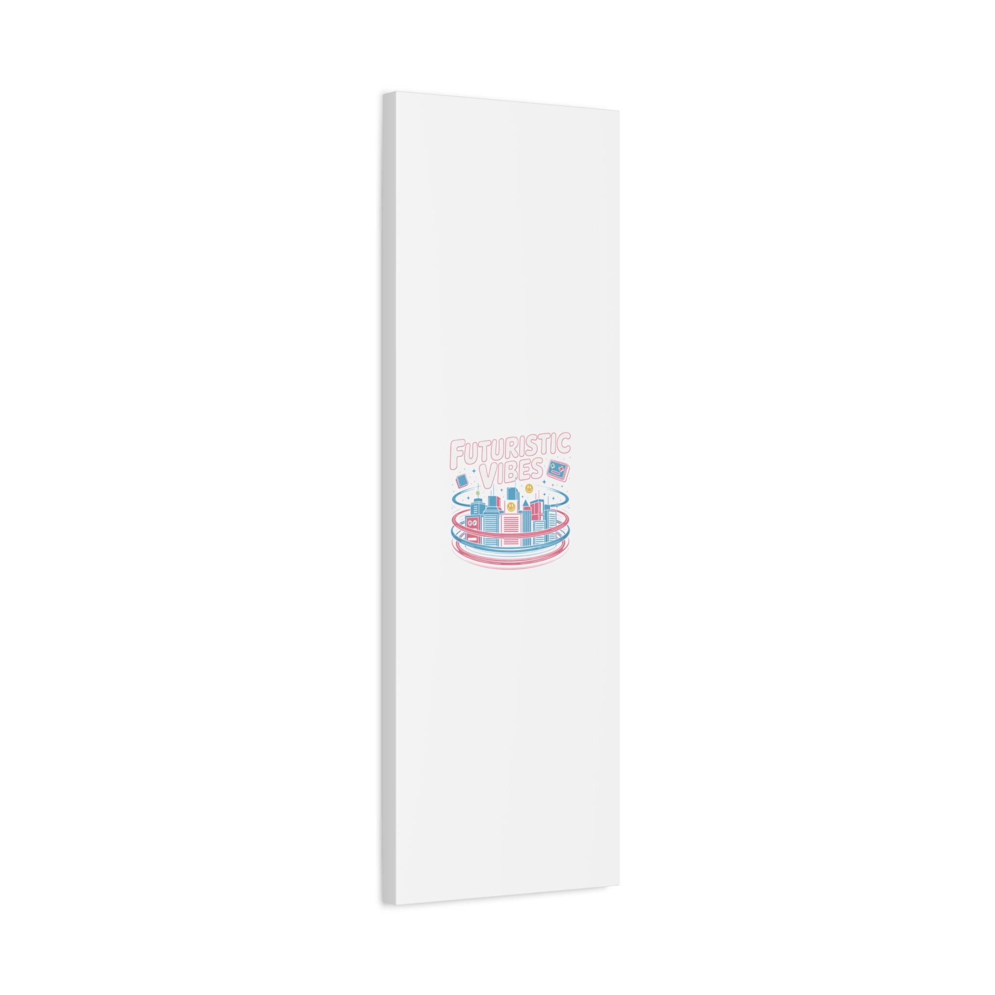 Futuristic Vibes Canvas, Y2K cyber holo aesthetic, retro tech print