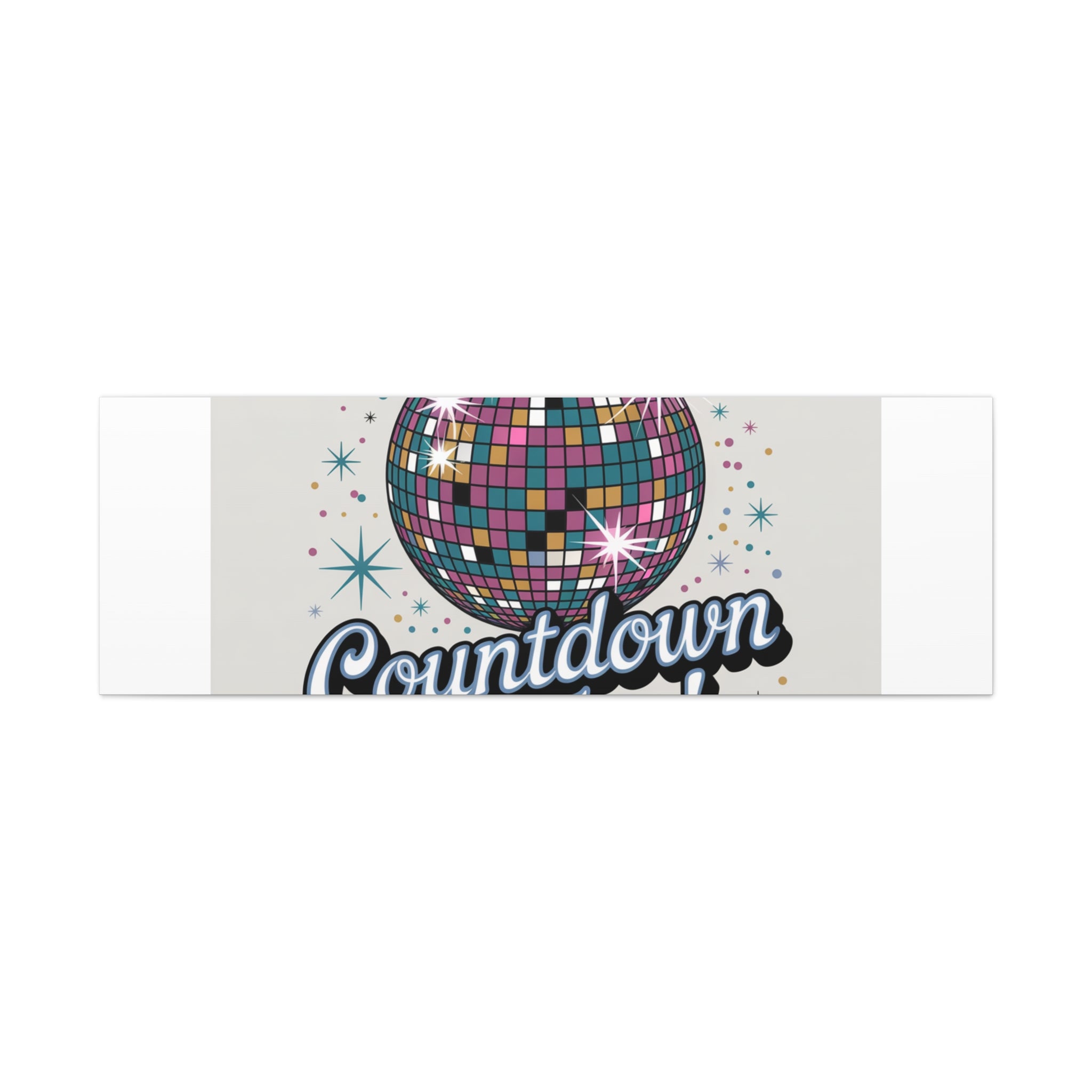 Countdown to Fun! Disco Ball Matte Canvas Wall Art