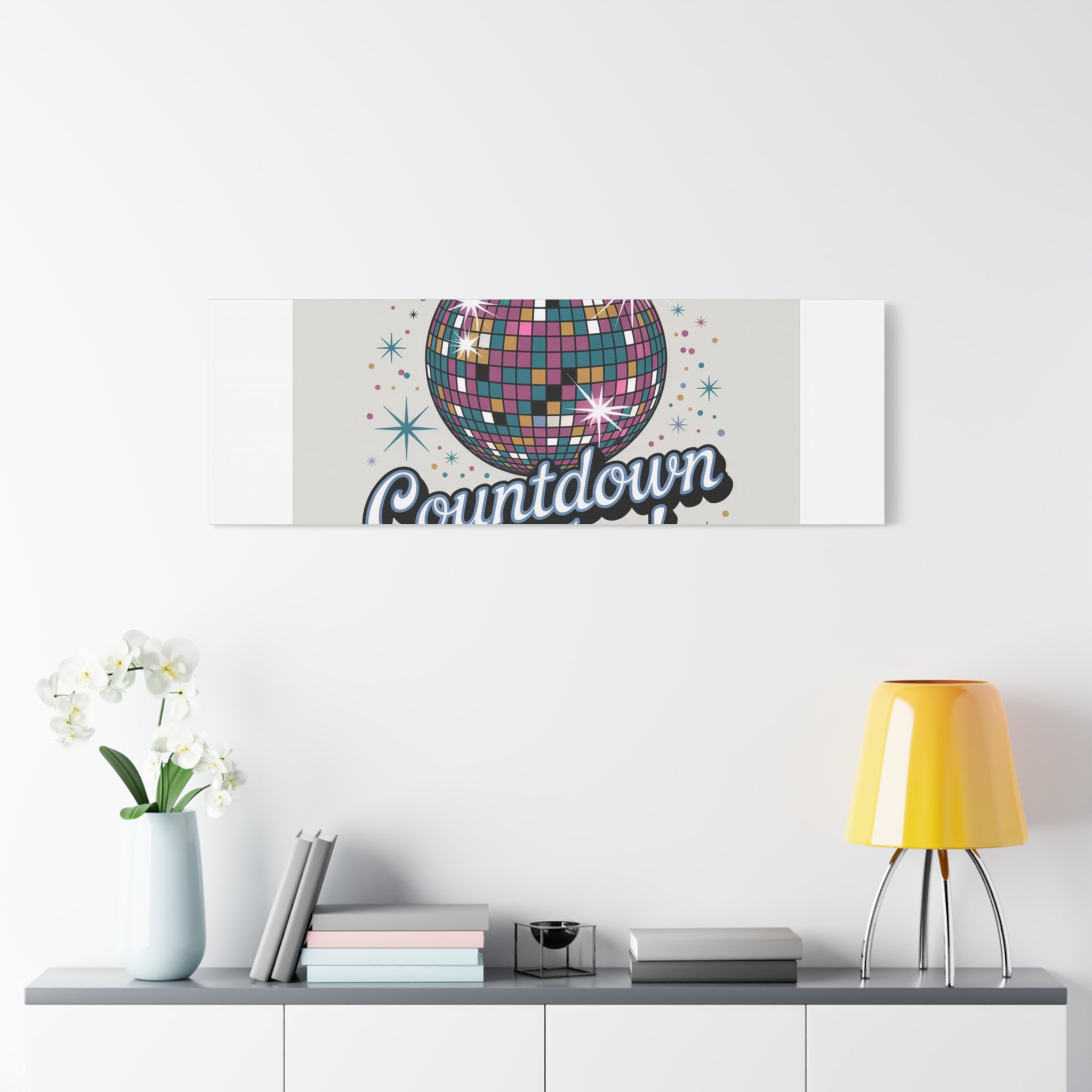 Countdown to Fun! Disco Ball Matte Canvas Wall Art