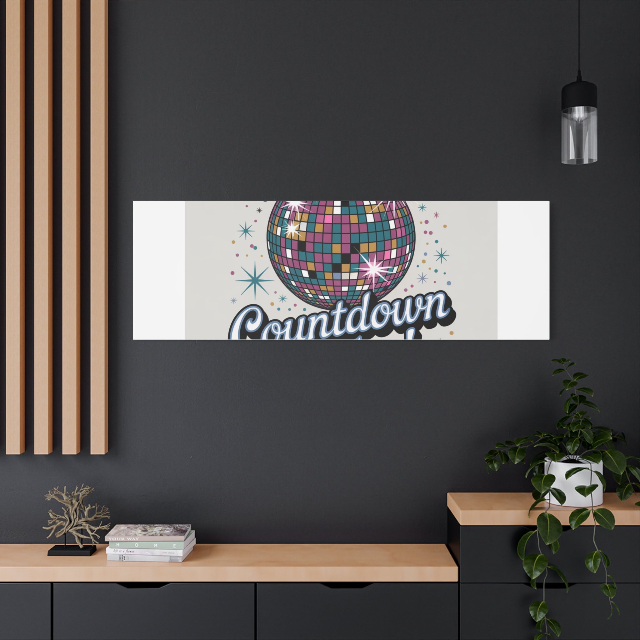 Countdown to Fun! Disco Ball Matte Canvas Wall Art