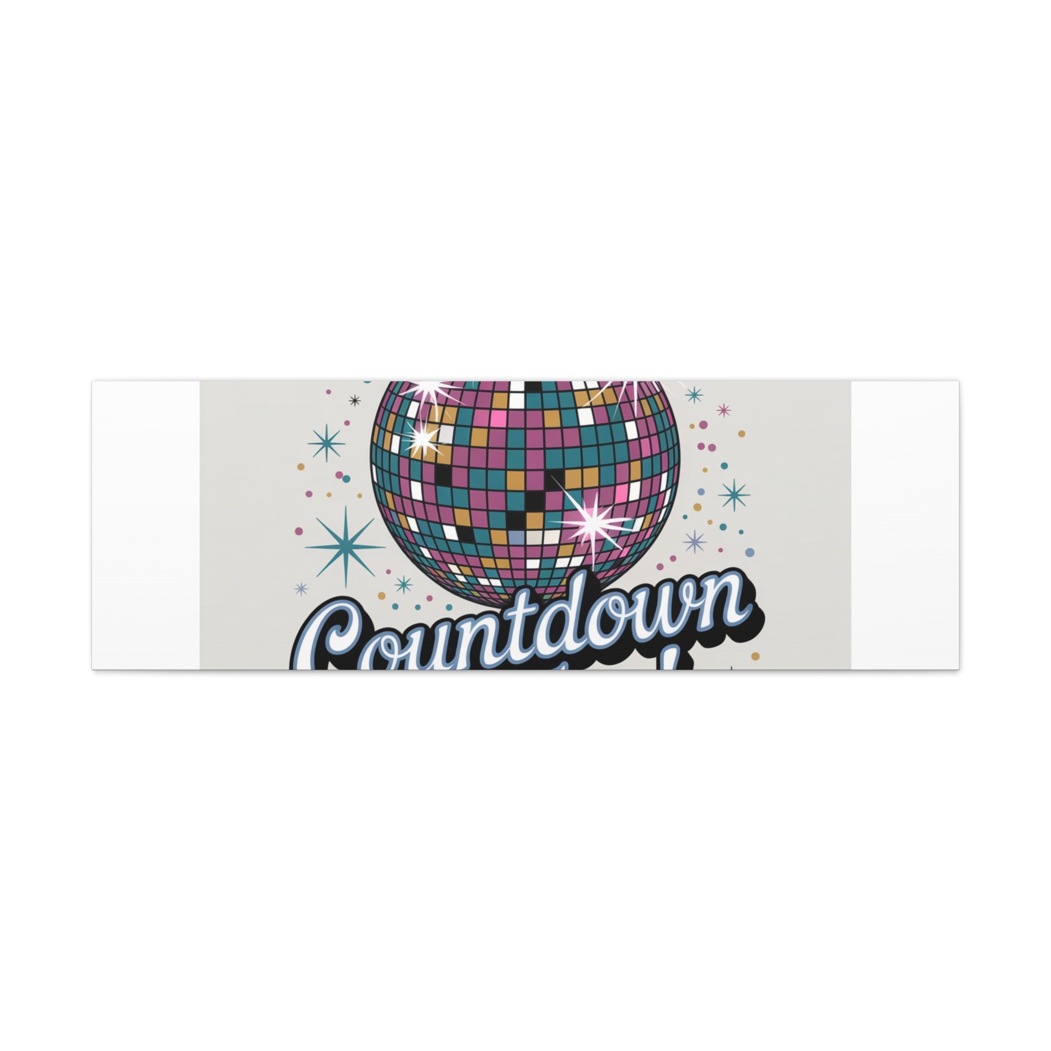 Countdown to Fun! Disco Ball Matte Canvas Wall Art