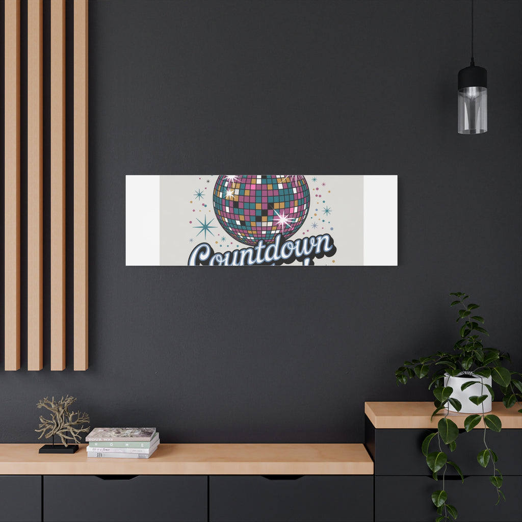 Countdown to Fun! Disco Ball Matte Canvas Wall Art