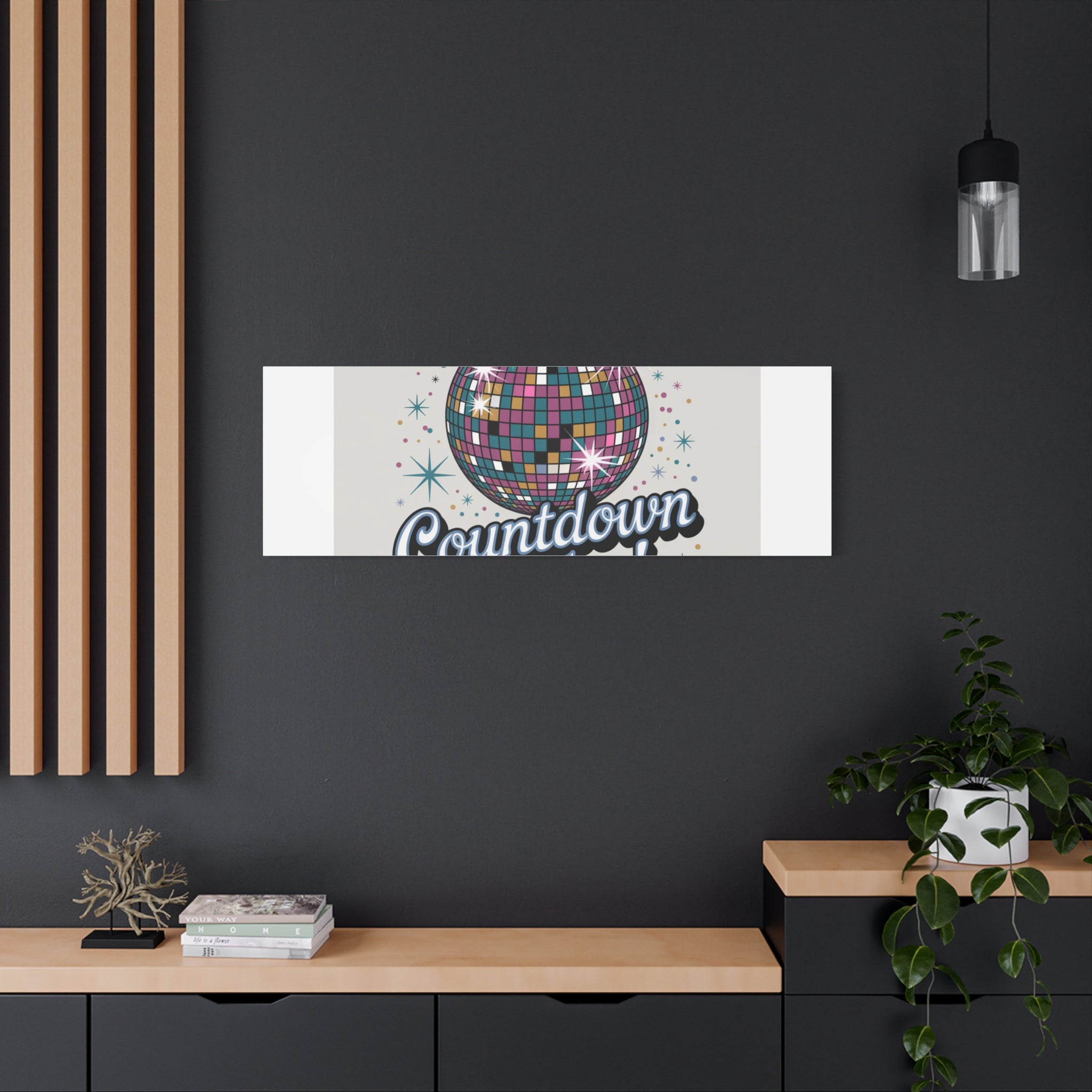 Countdown to Fun! Disco Ball Matte Canvas Wall Art
