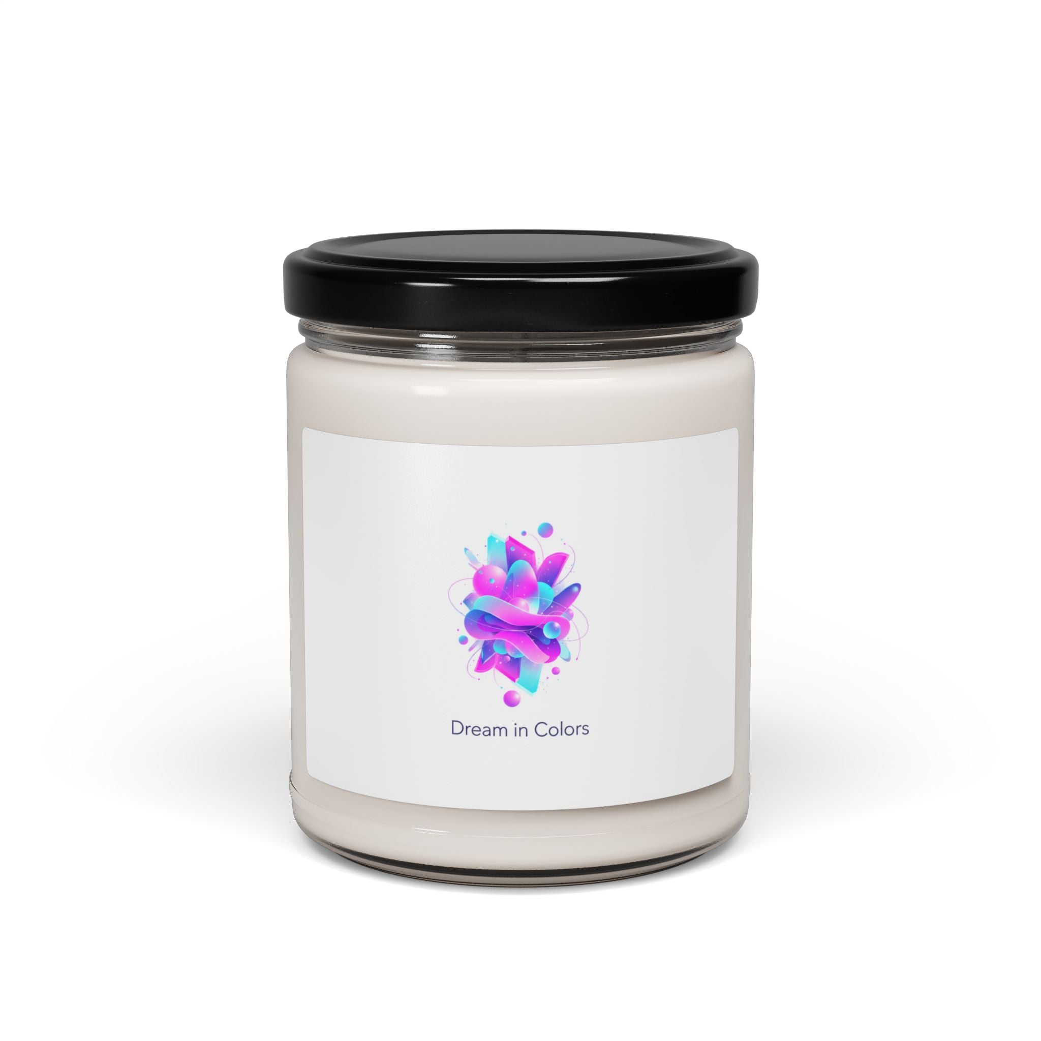 Dreamscape AI Abstract Candle | Soy Jar, Surreal Gradient Art