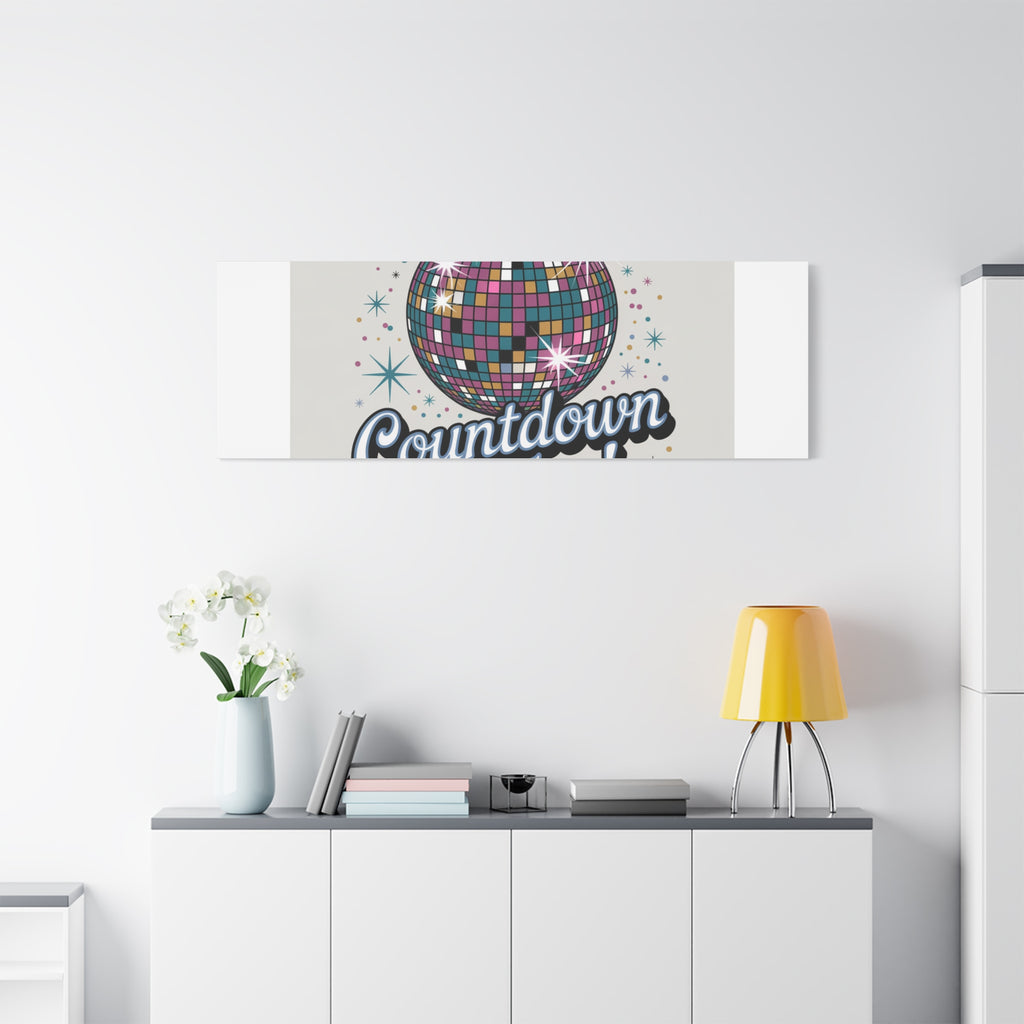 Countdown to Fun! Disco Ball Matte Canvas Wall Art