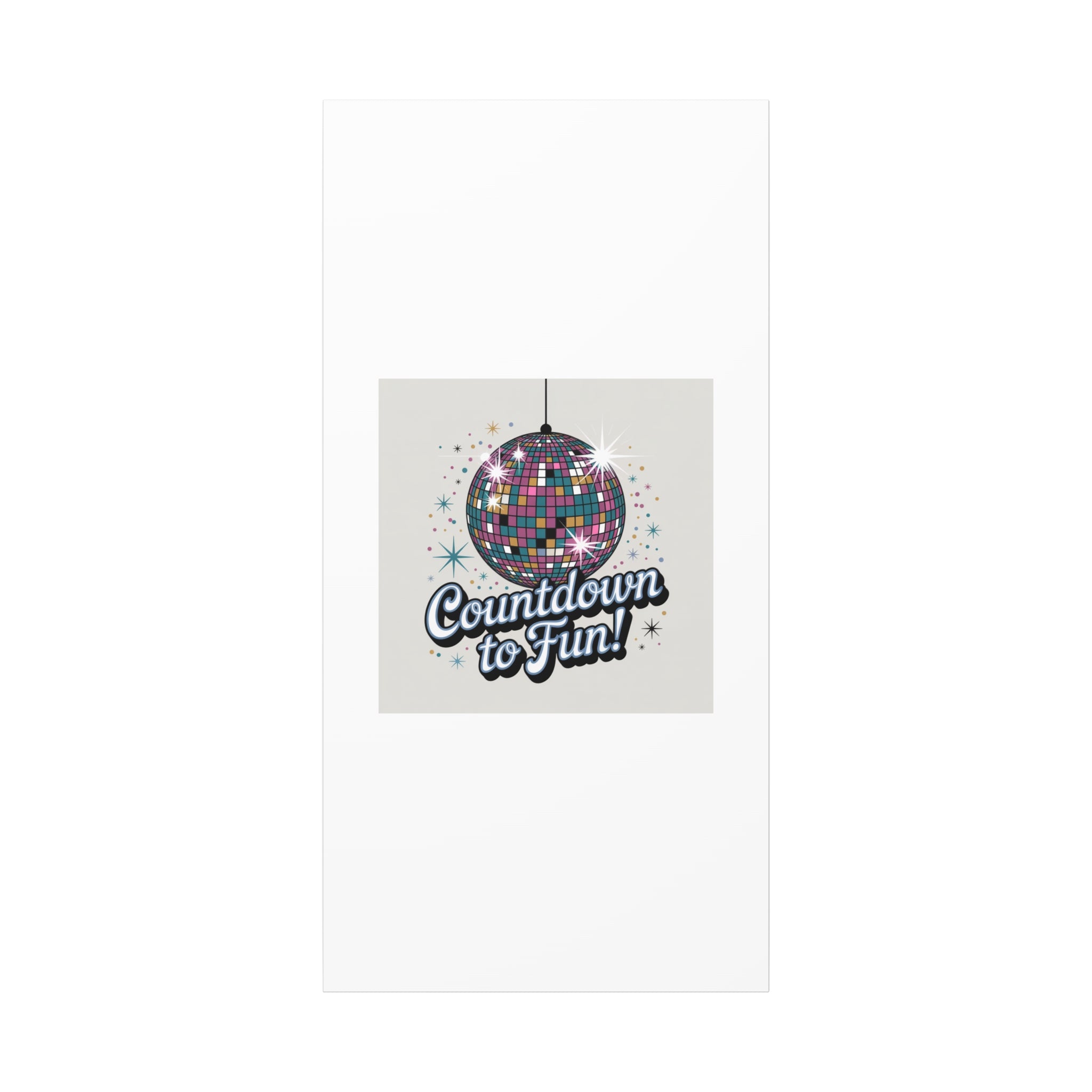 Countdown to Fun! Disco Ball Matte Canvas Wall Art