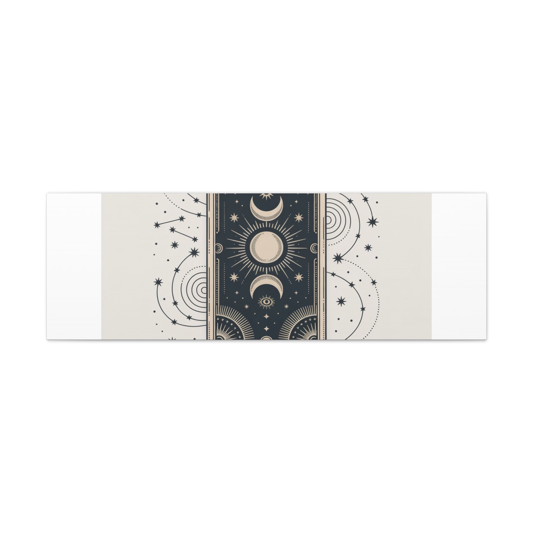 Mystical Magic Awaits Canvas Wall Art — Tarot Moon Sun Spiritual Decor