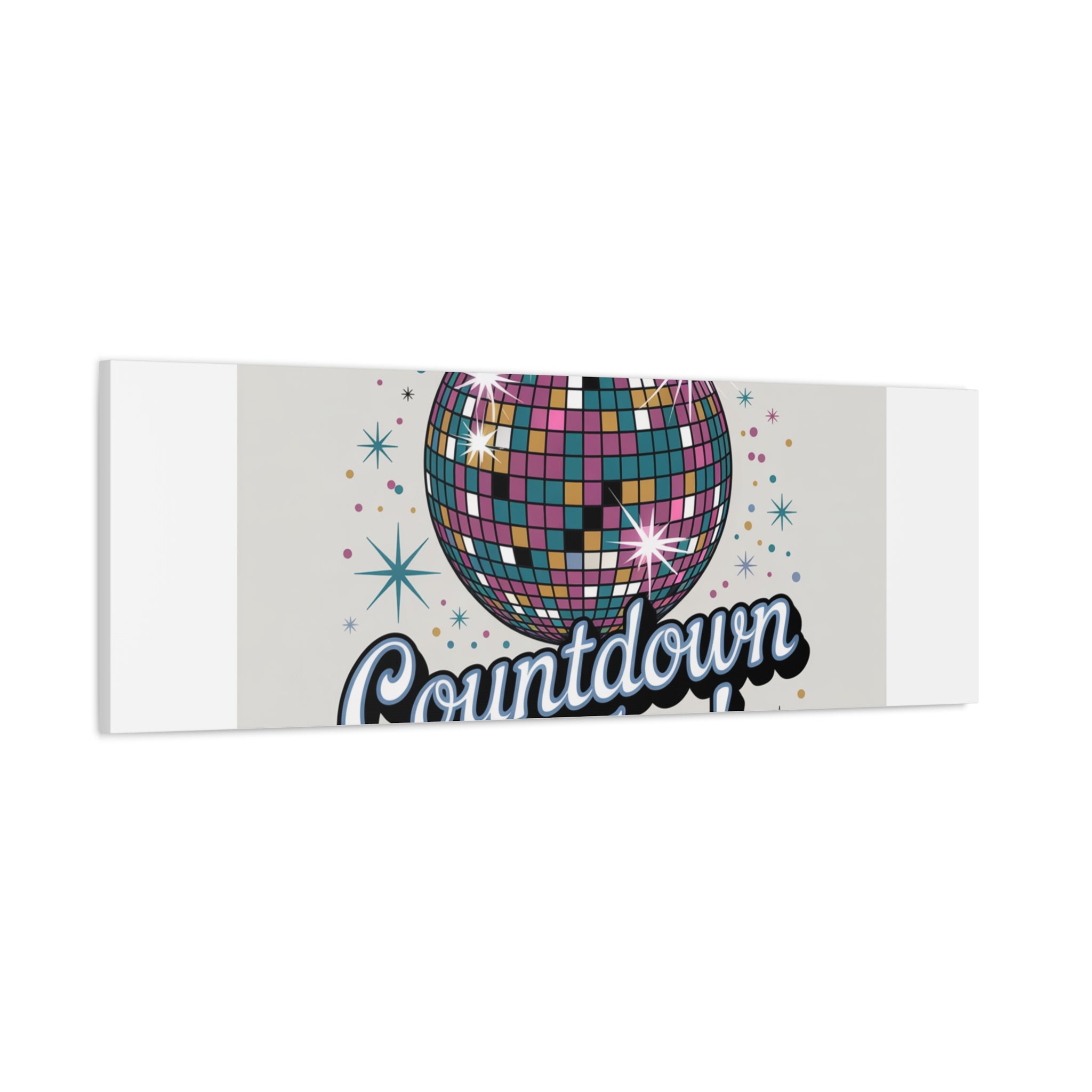 Countdown to Fun! Disco Ball Matte Canvas Wall Art