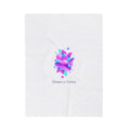 Dream in Colors Velveteen Blanket | AI Art Dreamscape, Neon Gradient Plush