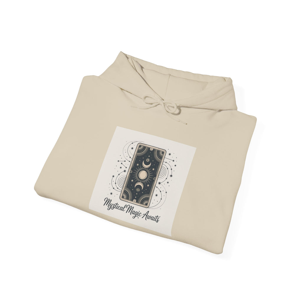 Mystical Moon Tarot Hoodie - Celestial Phases Graphic Sweatshirt
