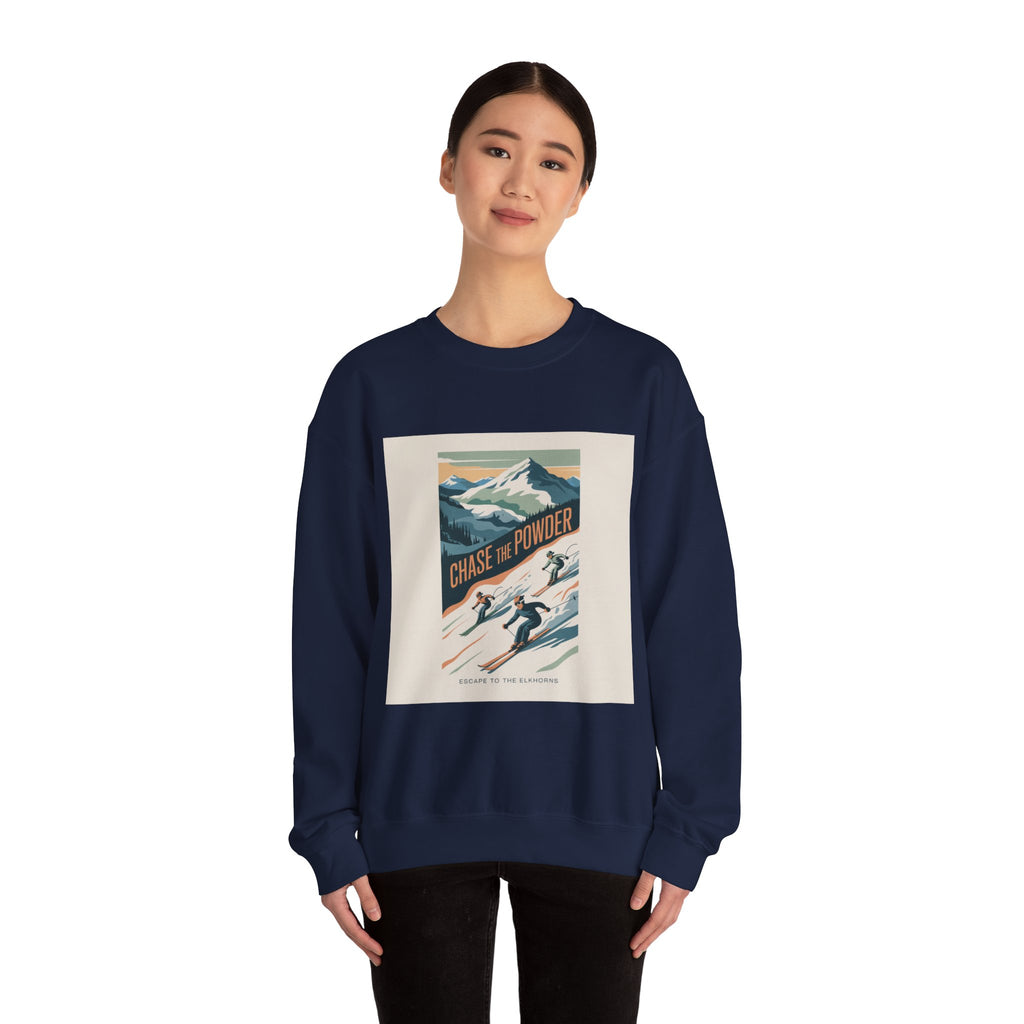 Chase the Powder Ski Crewneck Sweatshirt