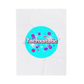 Techxstatic chrome logo Velveteen Plush Blanket | Y2K cyber holo, retro tech print
