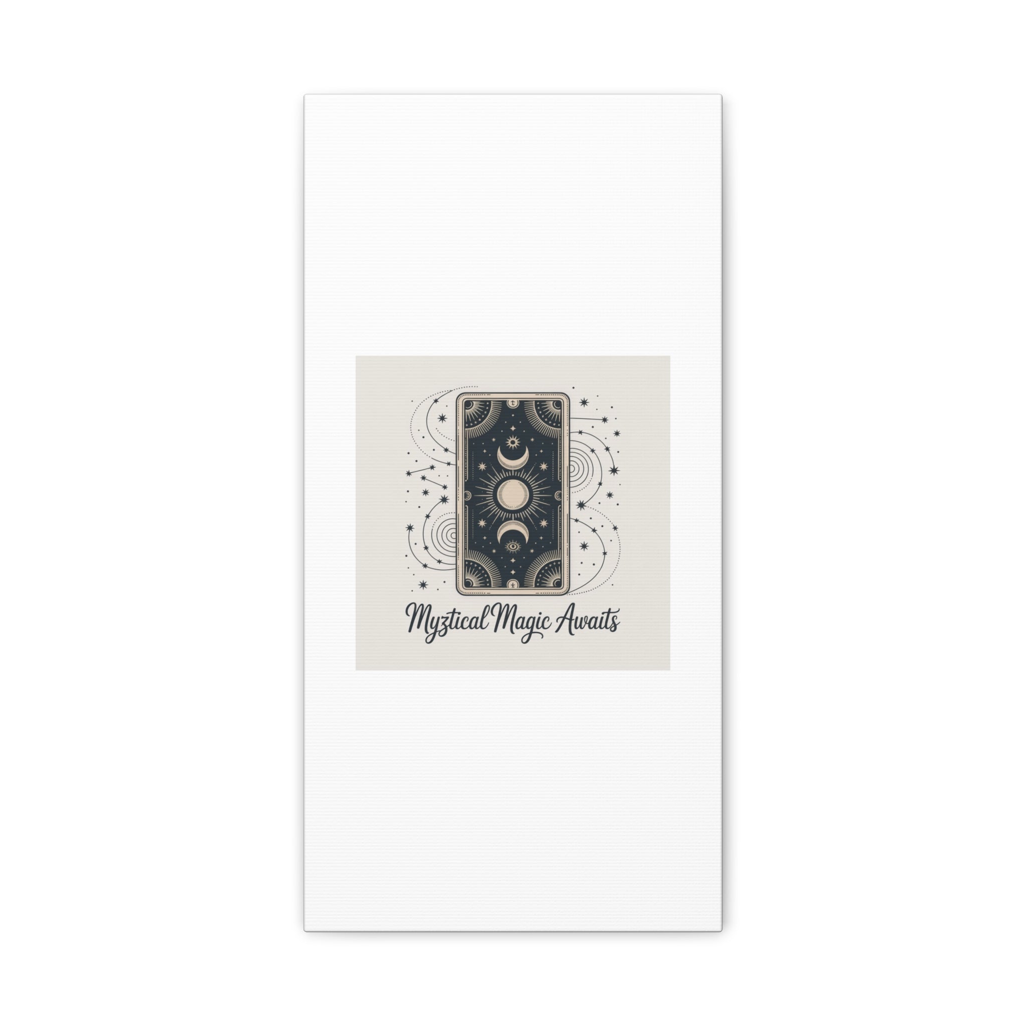 Mystical Magic Awaits Canvas Wall Art — Tarot Moon Sun Spiritual Decor