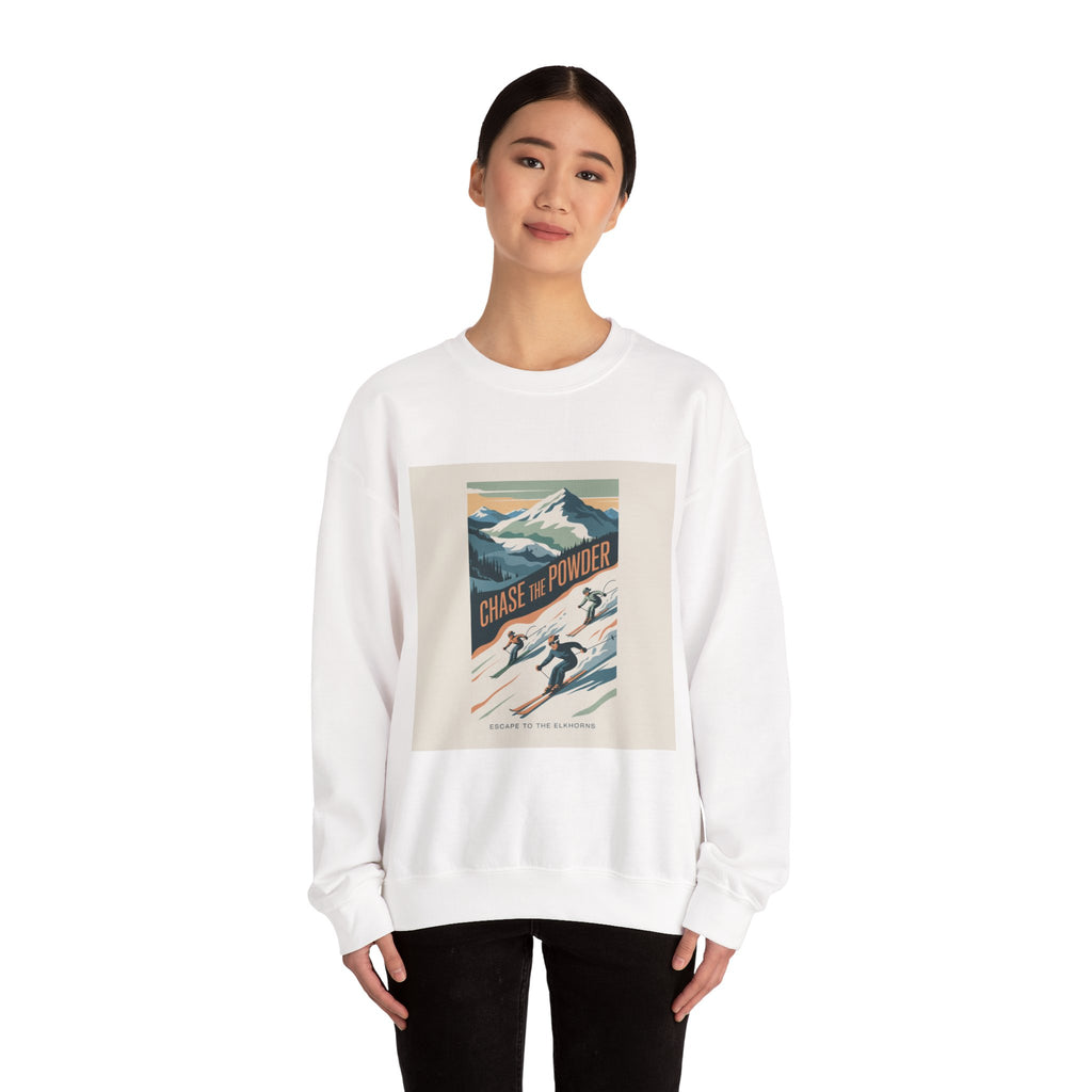 Chase the Powder Ski Crewneck Sweatshirt