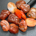 Large Carnelian Red Agate Tumbled Stones (By The Piece or Pound) Wholesale