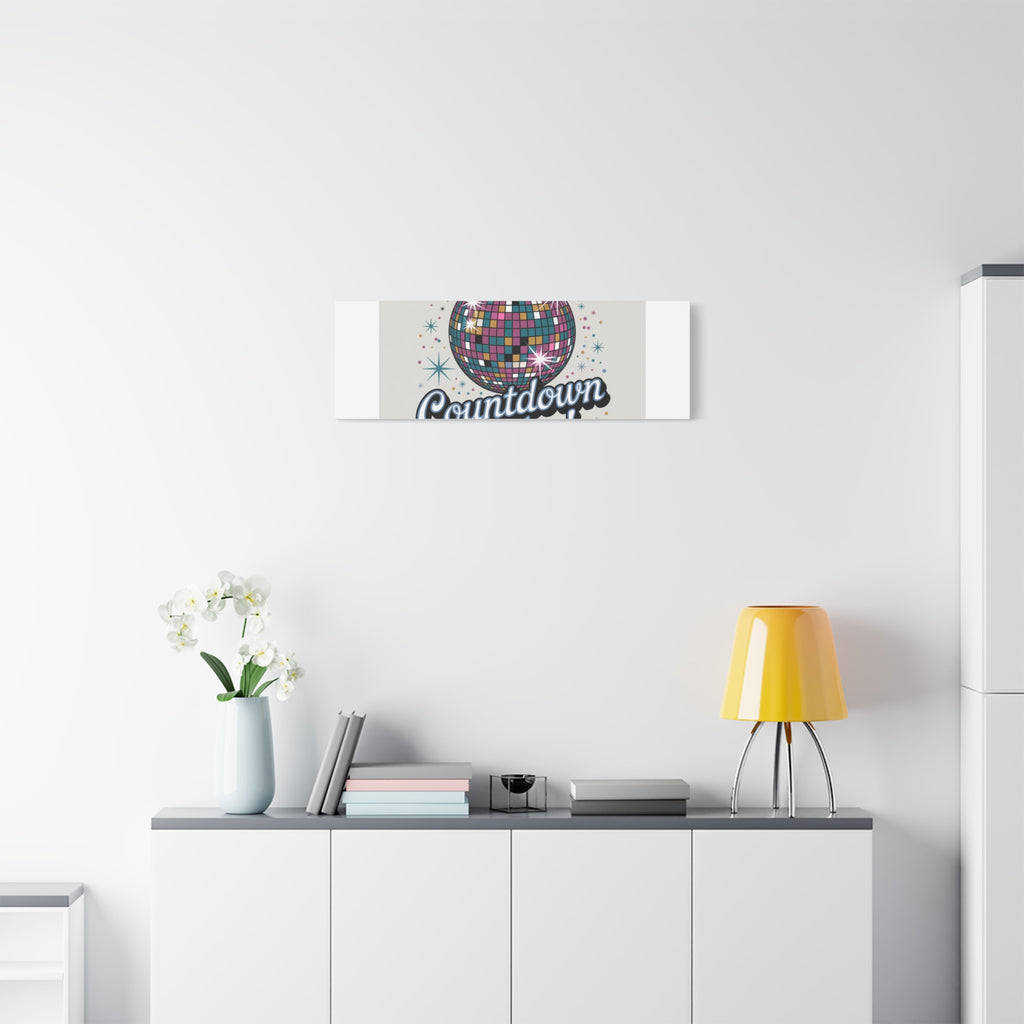 Countdown to Fun! Disco Ball Matte Canvas Wall Art