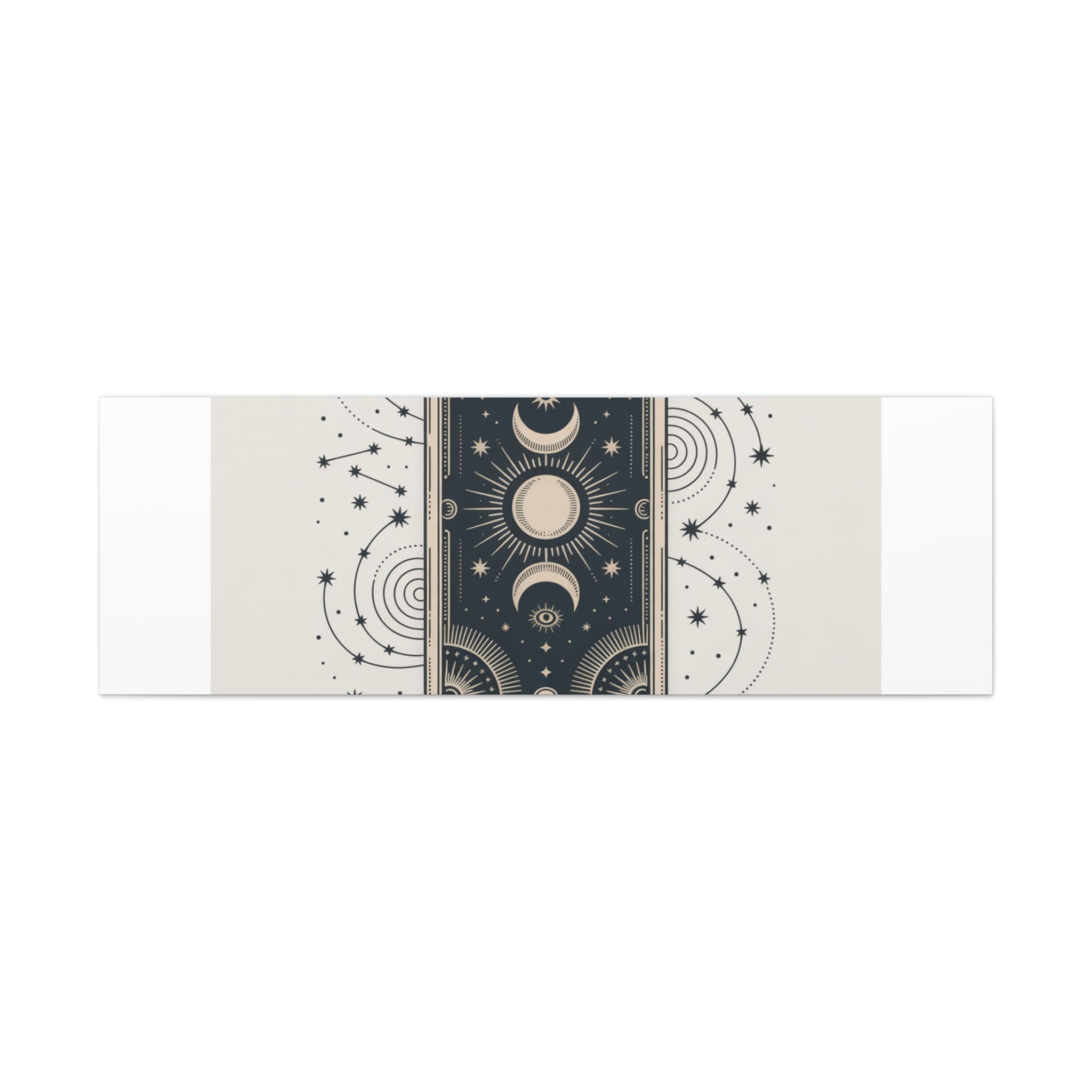 Mystical Magic Awaits Canvas Wall Art — Tarot Moon Sun Spiritual Decor