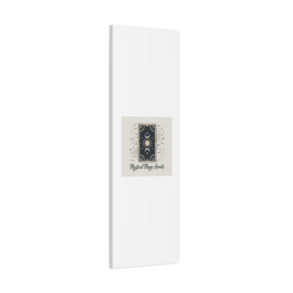 Mystical Magic Awaits Canvas Wall Art — Tarot Moon Sun Spiritual Decor