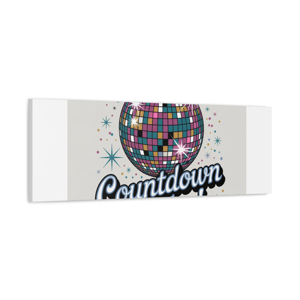 Countdown to Fun! Disco Ball Matte Canvas Wall Art