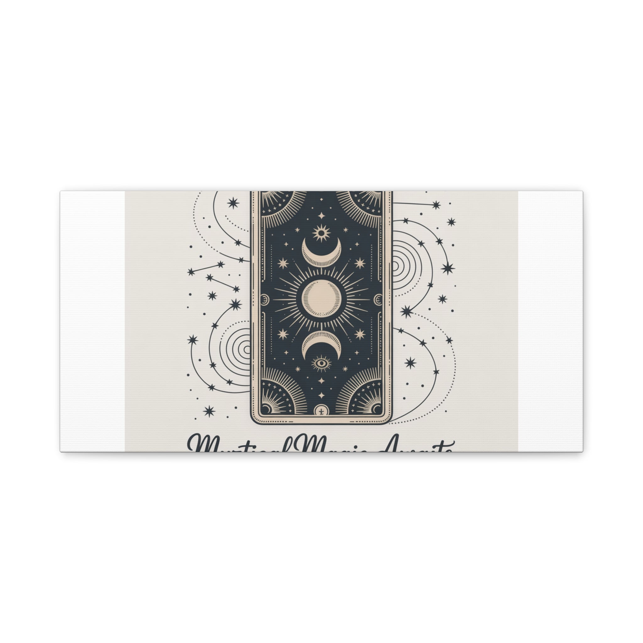 Mystical Magic Awaits Canvas Wall Art — Tarot Moon Sun Spiritual Decor