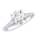 2 Carat Lab Grown Diamond Art Deco Solitaire Engagement Ring
